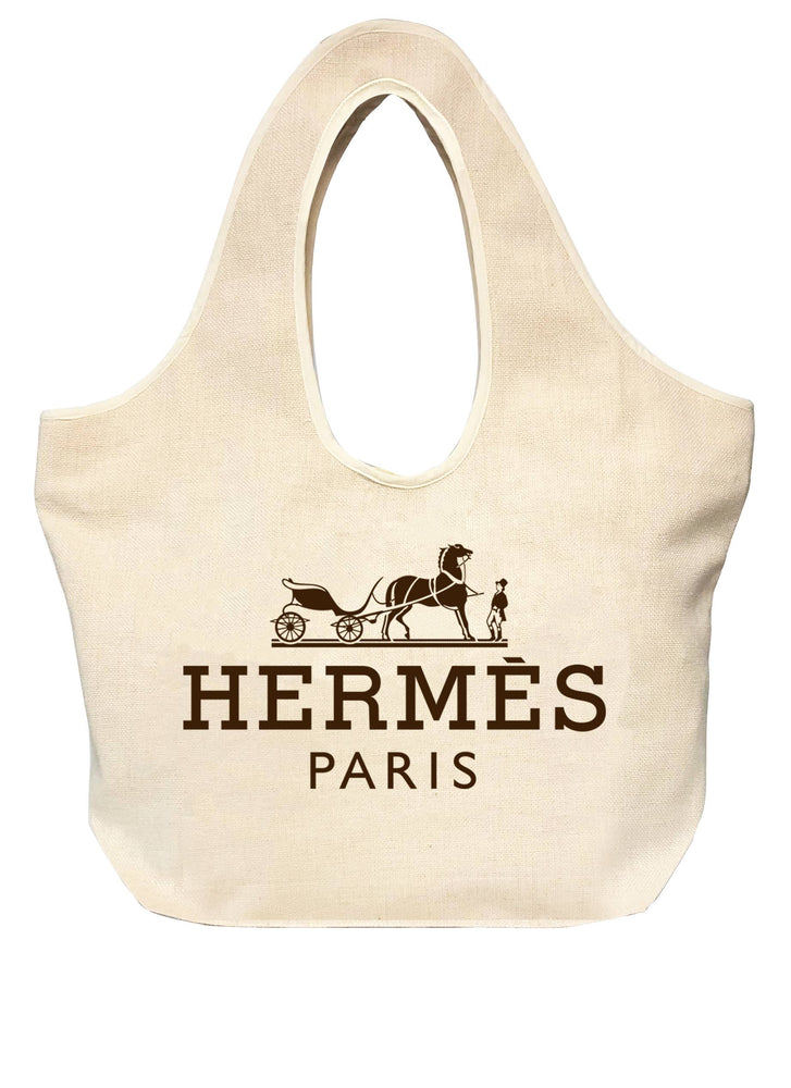 Linen Collection - Designer Inspired (Brown) Tote Bag