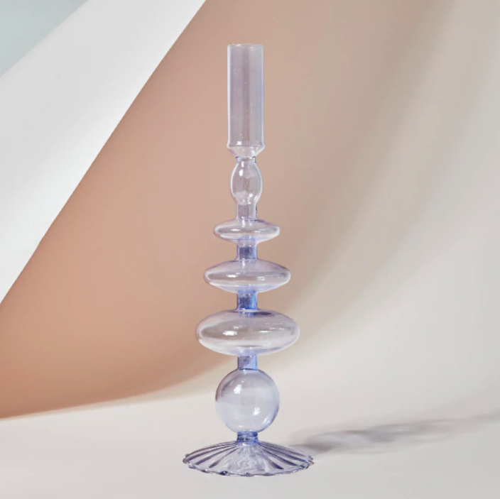 Retro Glass Classic Craft Candlesticks