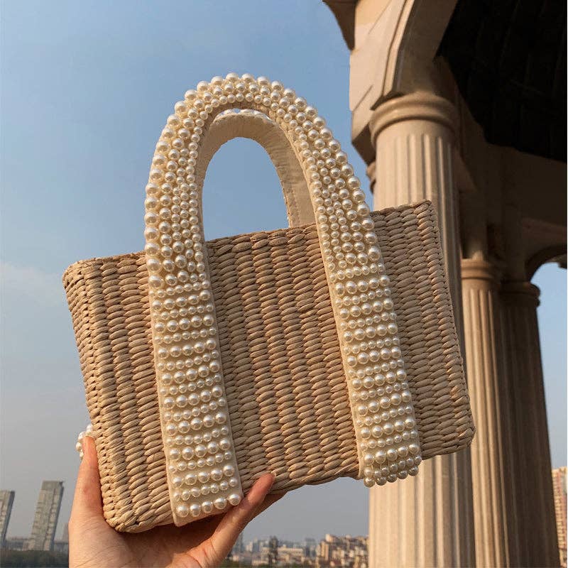 Pearl Hand-Woven Shoulder Bag