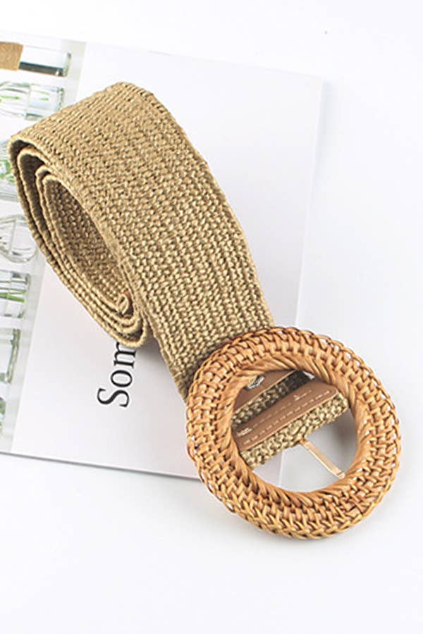 Simple Round Buckle Belt