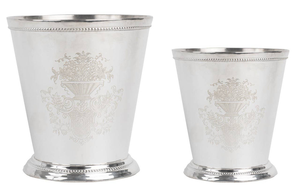 Medium Etched Mint Julep Cup