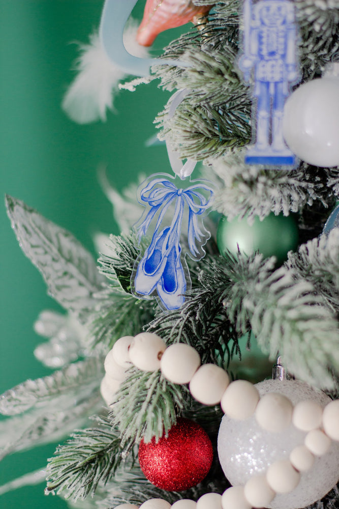 
                  
                    Blue and White Pointe Shoes Watercolor Ornament
                  
                