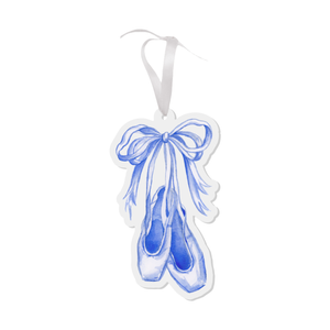 
                  
                    Blue and White Pointe Shoes Watercolor Ornament
                  
                