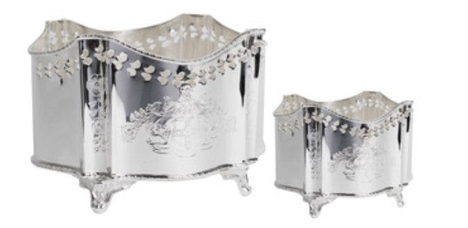 
                  
                    Etched Pierced Silver Planter
                  
                