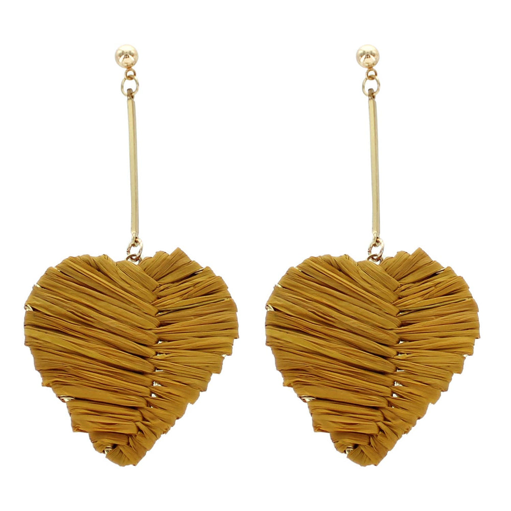 Raffia Heart Earring