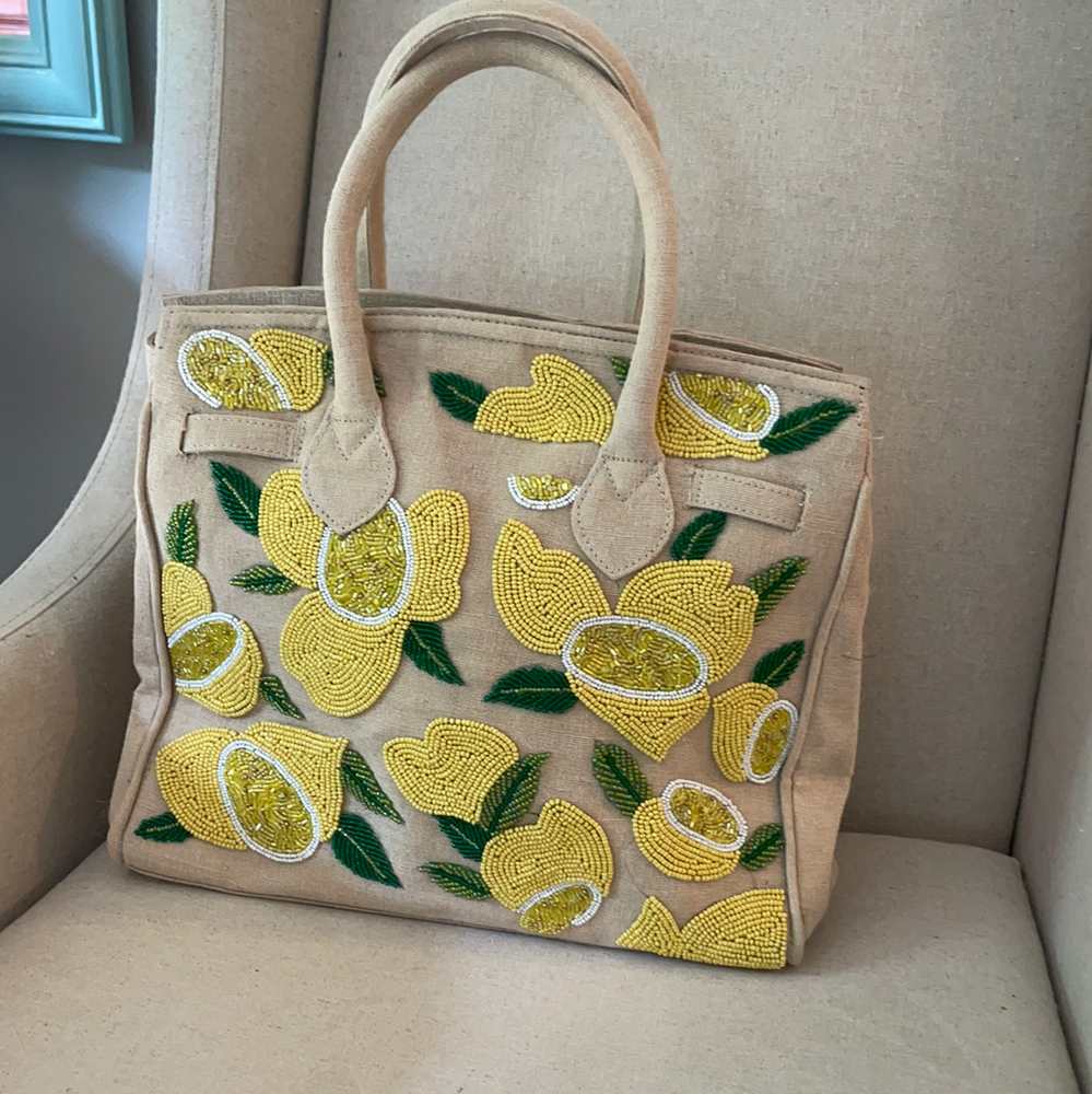 
                  
                    Pre-Order Lemon Jute Beaded Handbag
                  
                