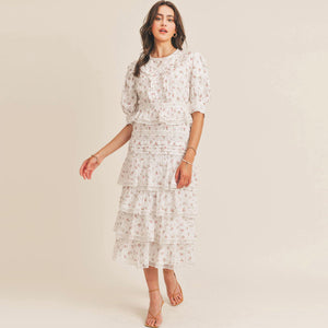 
                  
                    Mock Neck Floral Dress
                  
                